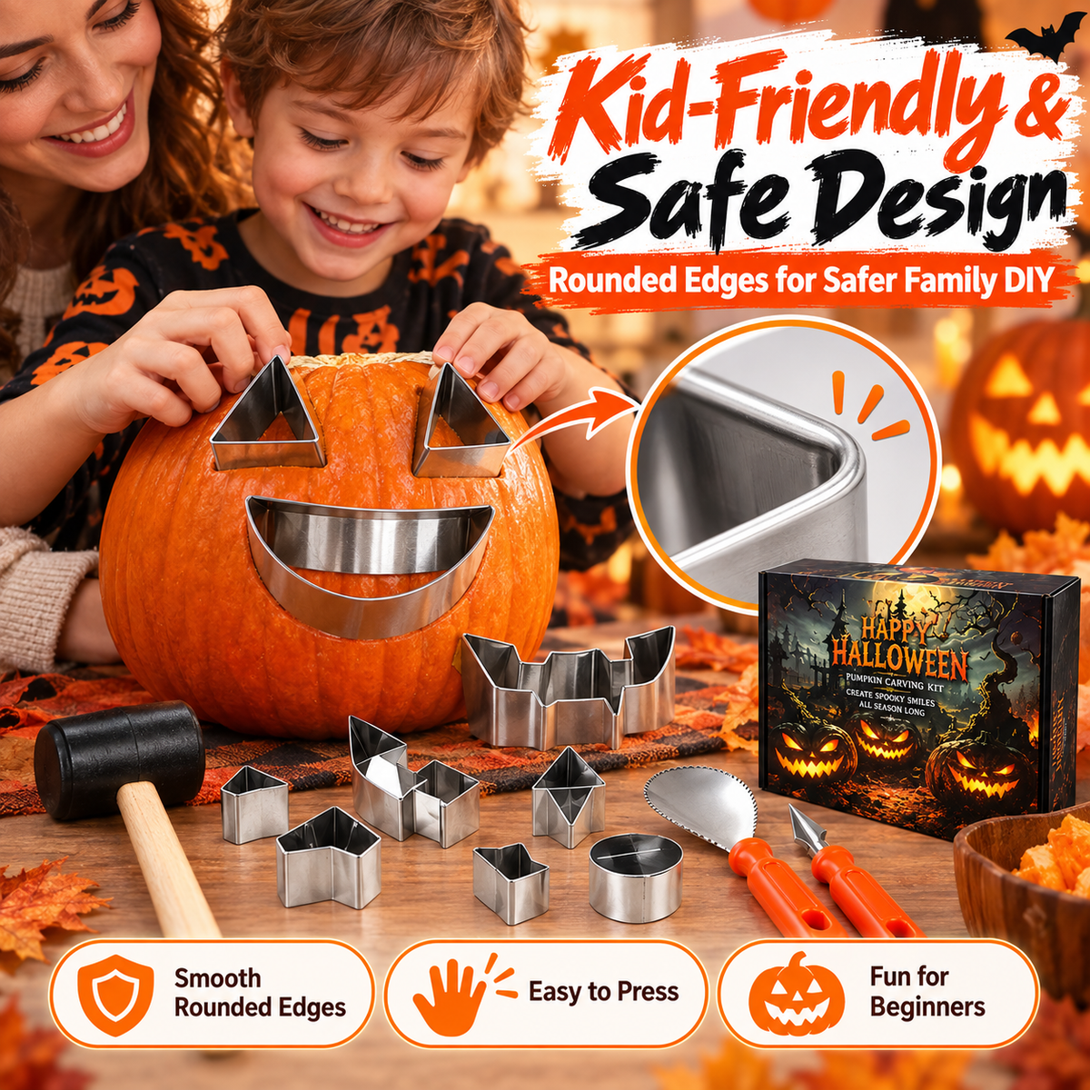 🎃Halloween Pumpkin Carving Kit – Family DIY Set