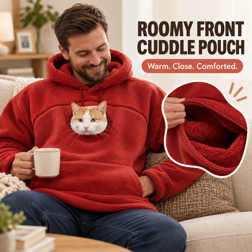 🛍️ Cozy Fleece Pet Carrier Hoodie – Keep Your Cat or Small Dog Warm, Calm & Close 🐾