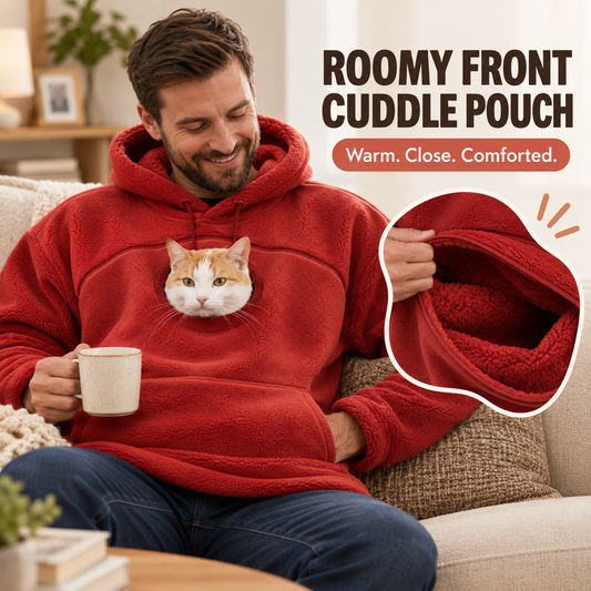 🛍️ Cozy Fleece Pet Carrier Hoodie – Keep Your Cat or Small Dog Warm, Calm & Close 🐾