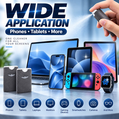 ✨2-in-1 Portable Screen Cleaner Spray & Microfiber Wipe