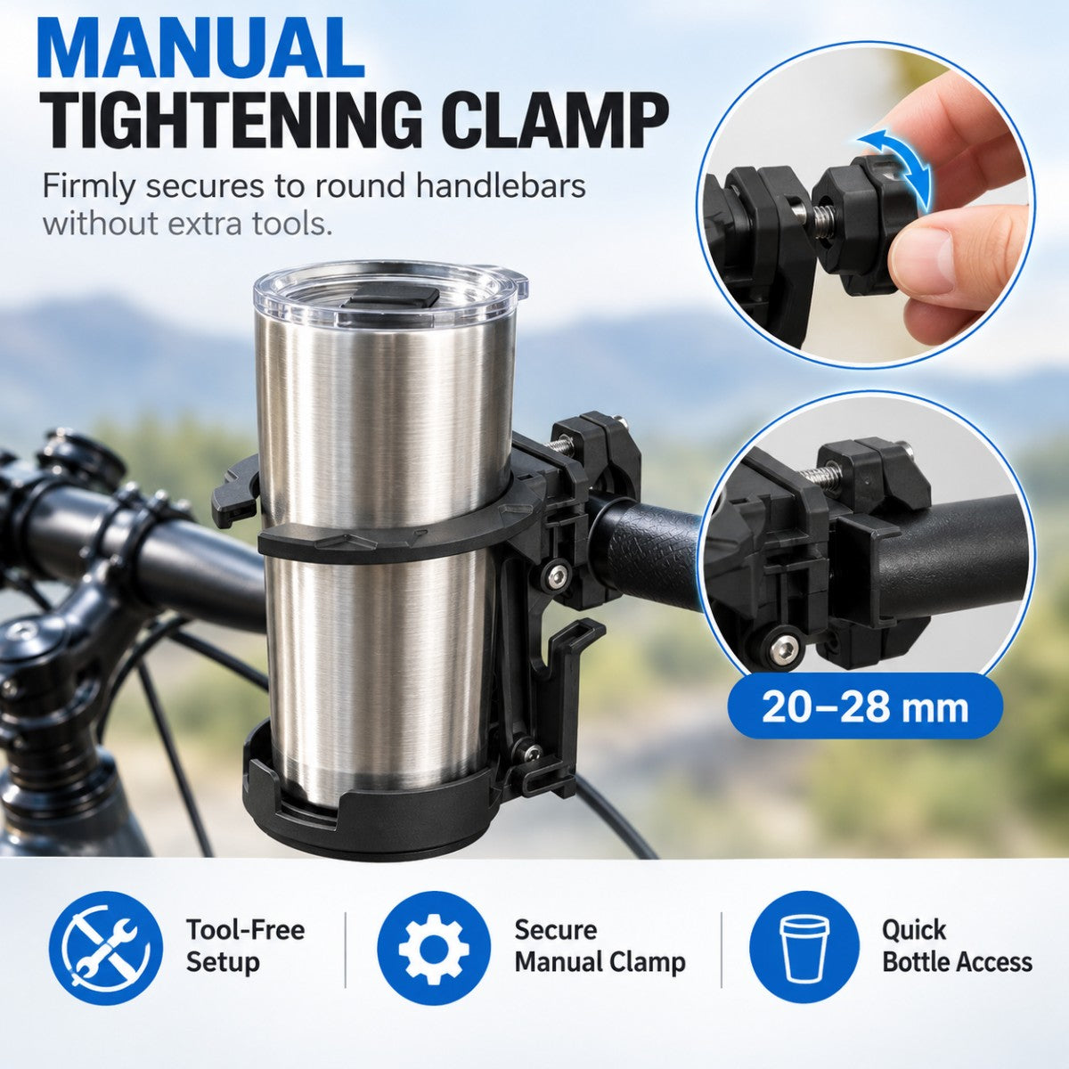 🚴 Foldable Bike Cup Holder