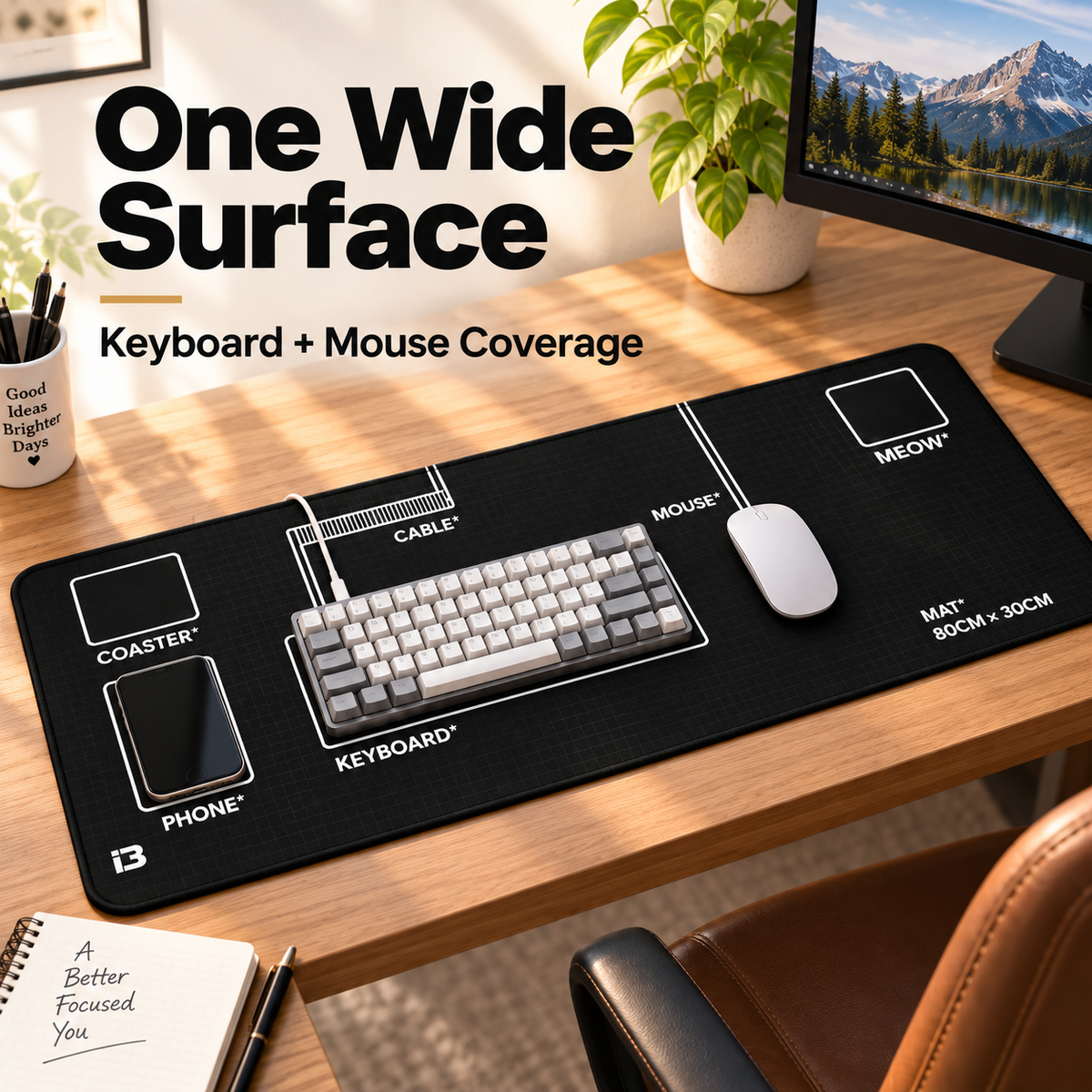 🖥️✨ 31.5″ Extended Desk Organization Mat — Everything in Its Place, More Room to Focus