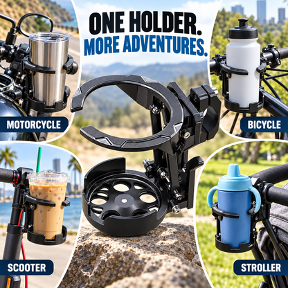 🚲🥤 360° Rotating Foldable Cup Holder – Secure Your Drink, Save Handlebar Space! 🔄✨