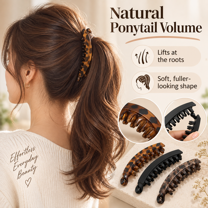 💇‍♀️ Get Fuller, Bouncier Hair Instantly! ✨ 3-Piece Effortless Banana Clip Collection 💕