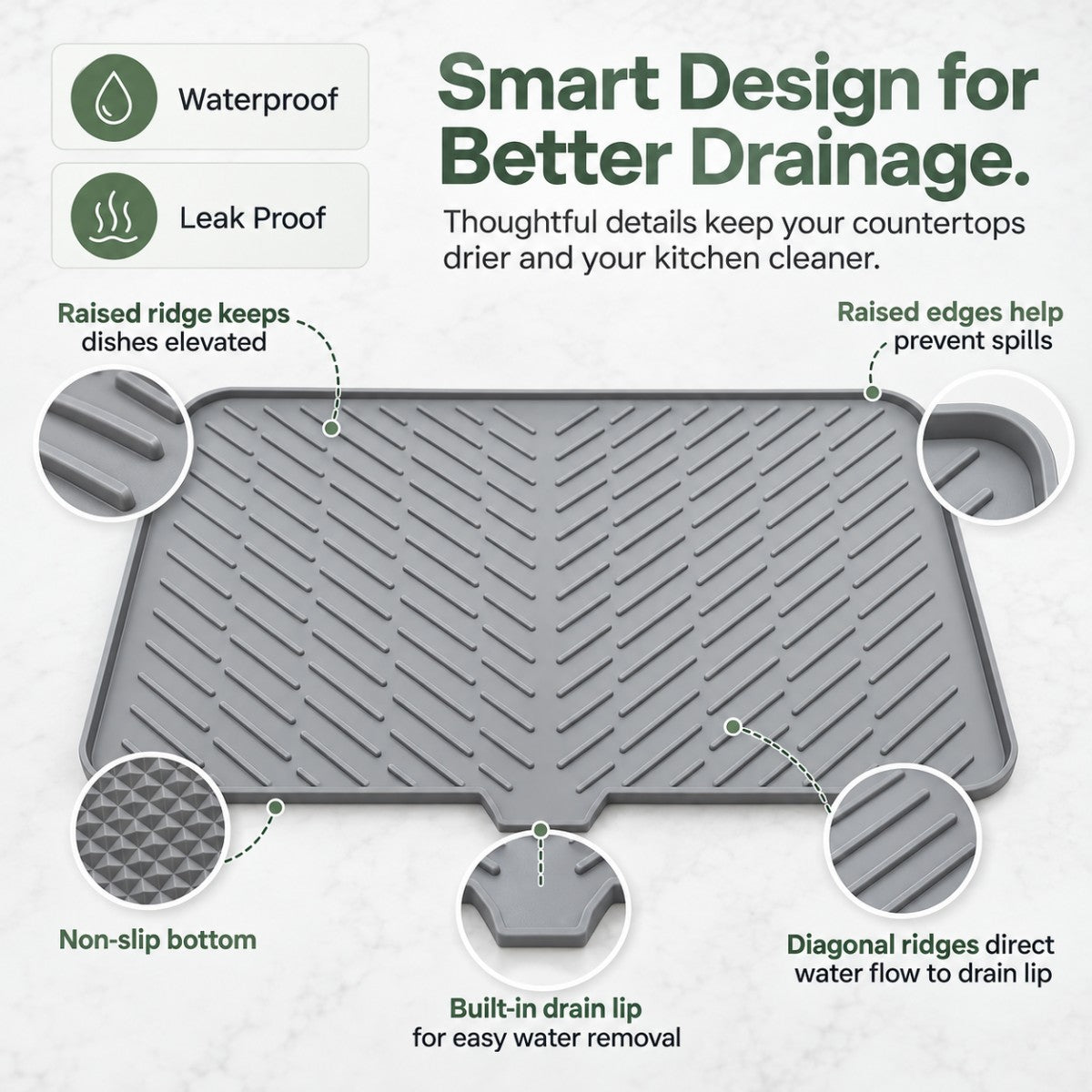 Silicone Dish Drying Mat