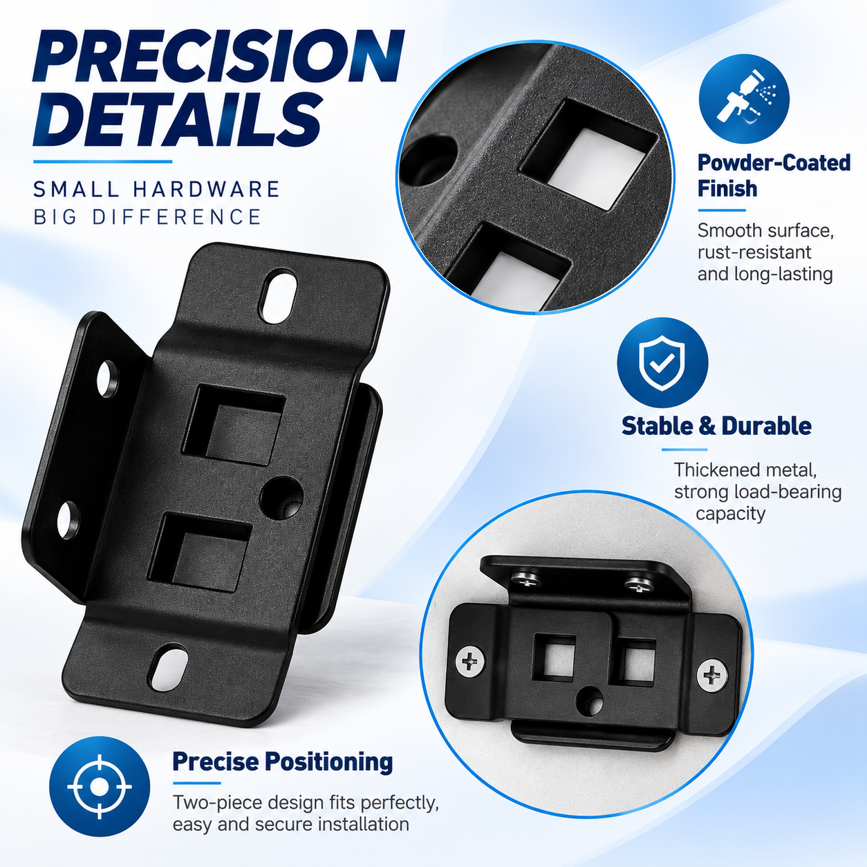 🔩 Interlocking Furniture Connector Bracket – Secure Wood Panel Fastener