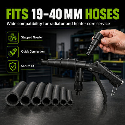 🚀 Blast Out Rust & Sludge Instantly! — High-Pressure Pulse Flush Gun Kit for Radiator Cleaning 🚗💨
