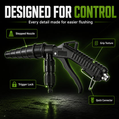 🚀 Blast Out Rust & Sludge Instantly! — High-Pressure Pulse Flush Gun Kit for Radiator Cleaning 🚗💨