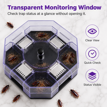 🏠Reusable Roach Trap with One-Way Entry Doors
