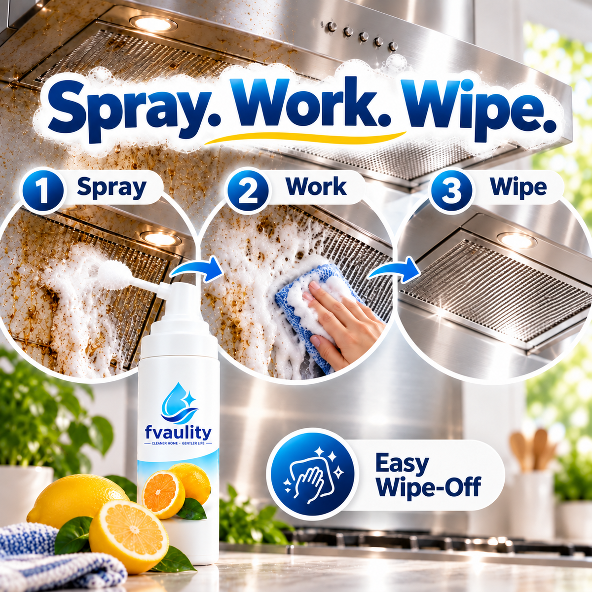 🫧 Multi-Purpose Foam Cleaner – Powerful Spray for Car & Home Surfaces ✨
