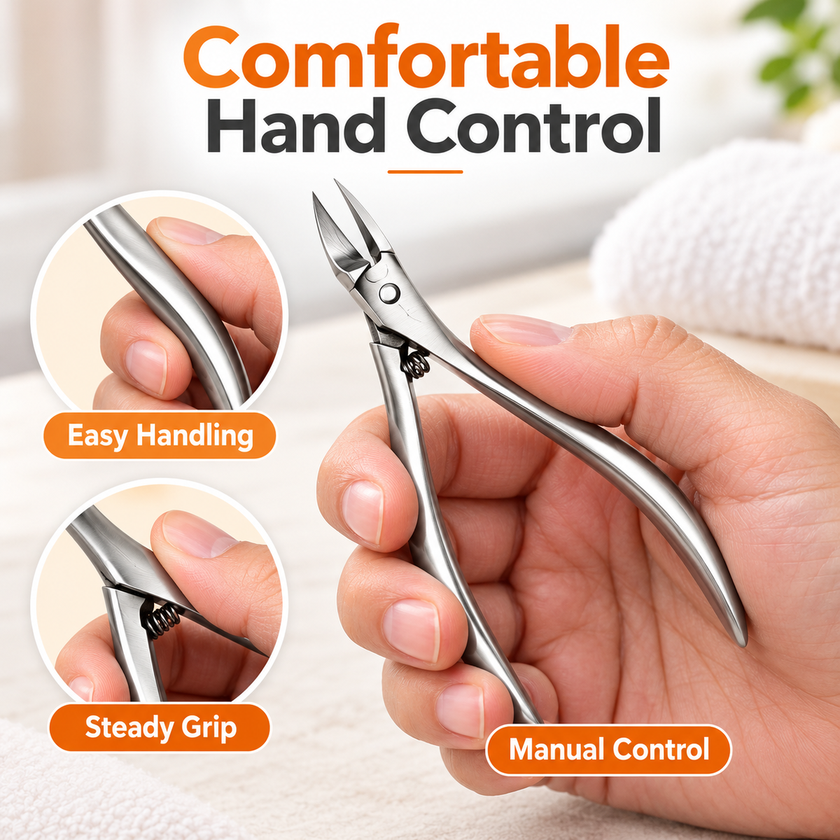 ✂️ Stainless Steel Precision Toenail Clipper Set – Thick Nail & Edge Grooming Kit