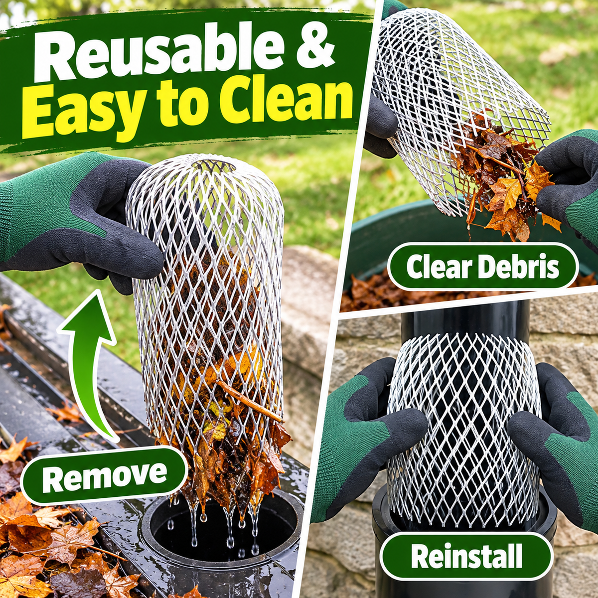 🐭 Expandable Metal Drain Guard – Mouse & Debris Barrier for Pipes & Outdoor Drains