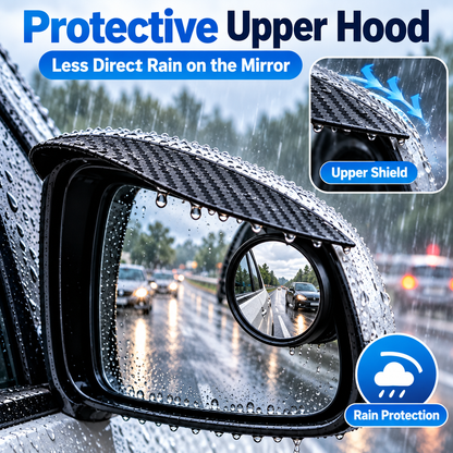 2-Pack 360° Adjustable Blind Spot Mirrors with Rain Guards