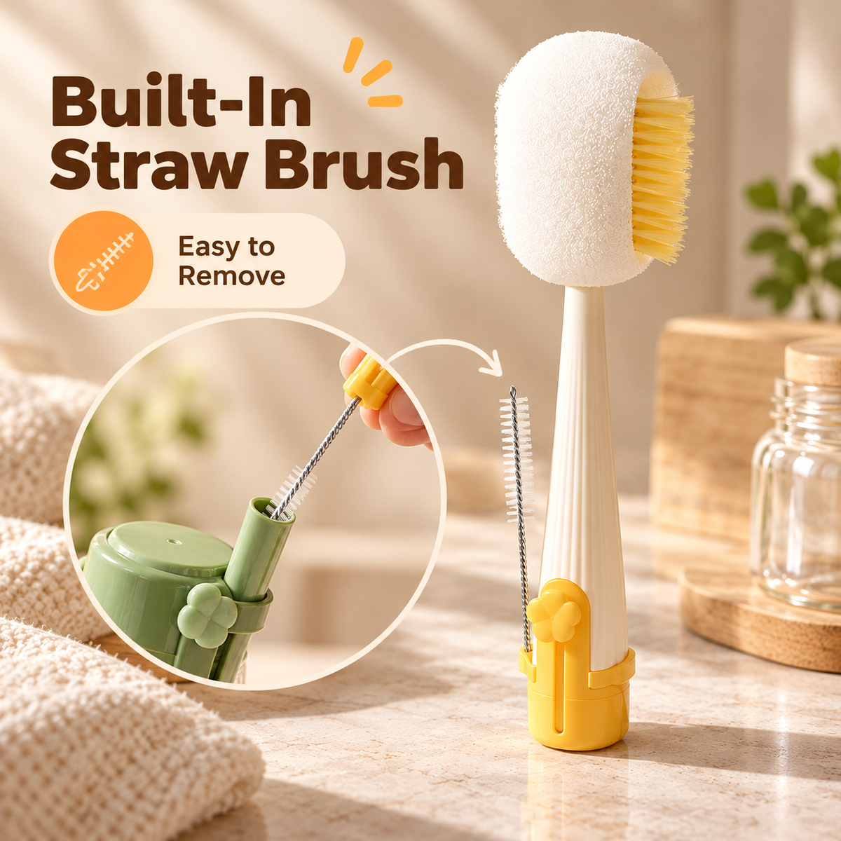 Multi-Purpose Bottle & Tumbler Cleaning Brush