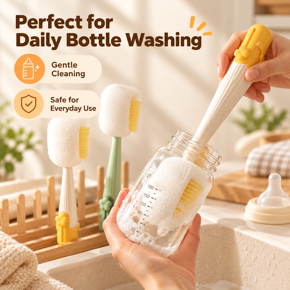 Multi-Purpose Bottle & Tumbler Cleaning Brush