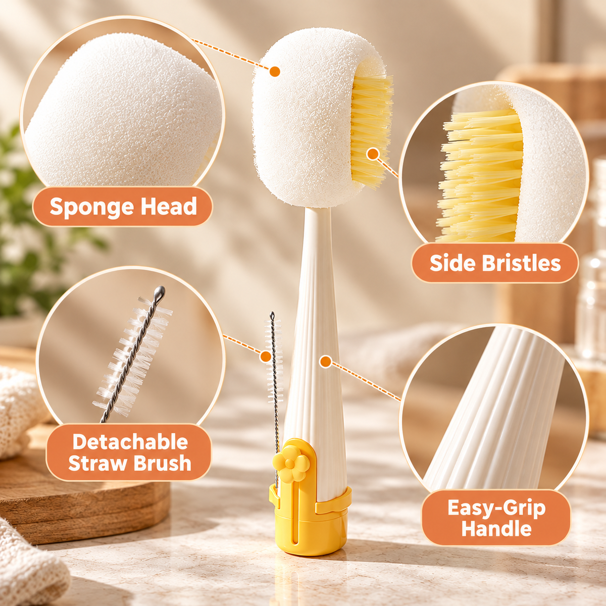 Multi-Purpose Bottle & Tumbler Cleaning Brush