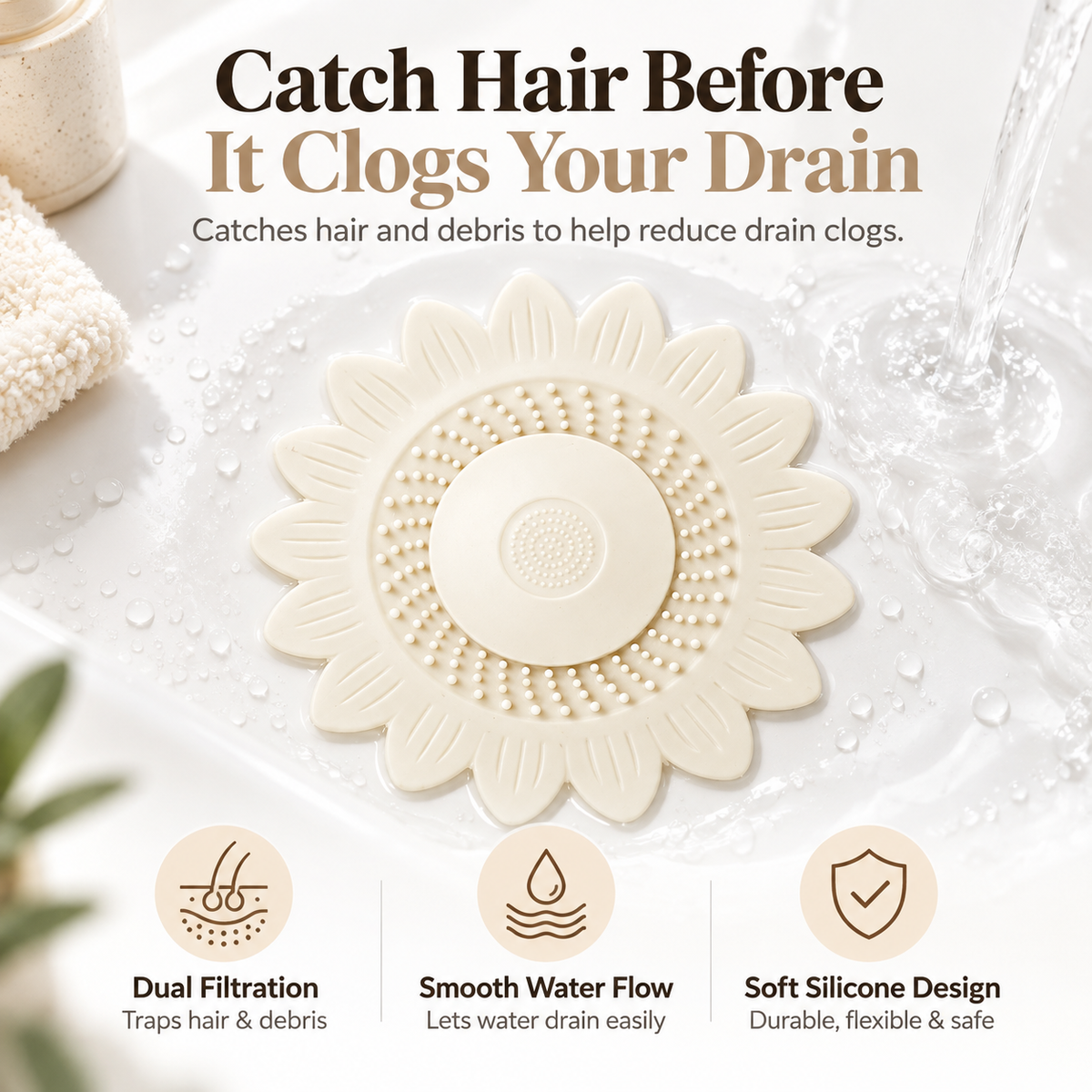 ✨Silicone Sink Drain Plug and Hair Catcher
