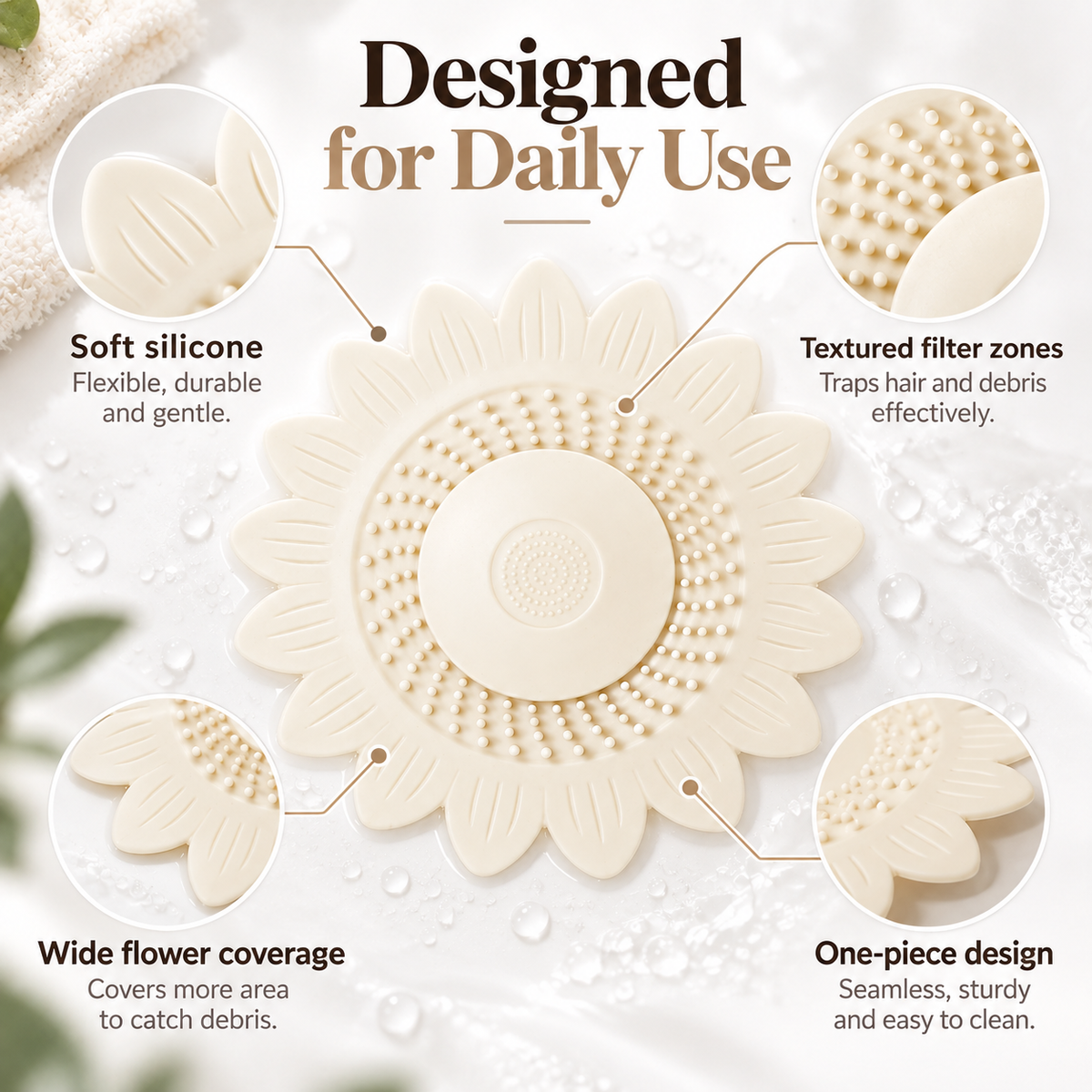 ✨Silicone Sink Drain Plug and Hair Catcher