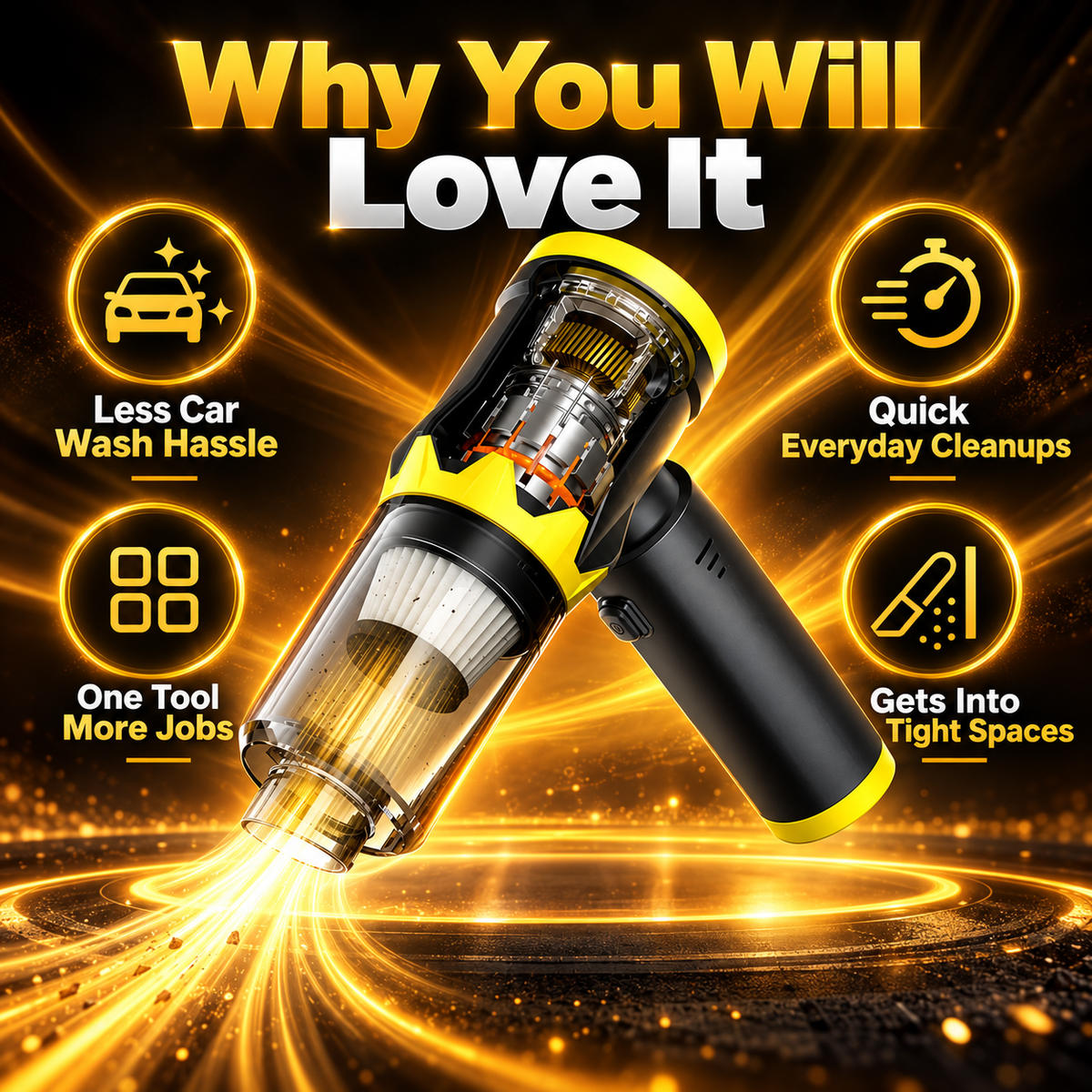 4-in-1 Cordless Handheld Vacuum