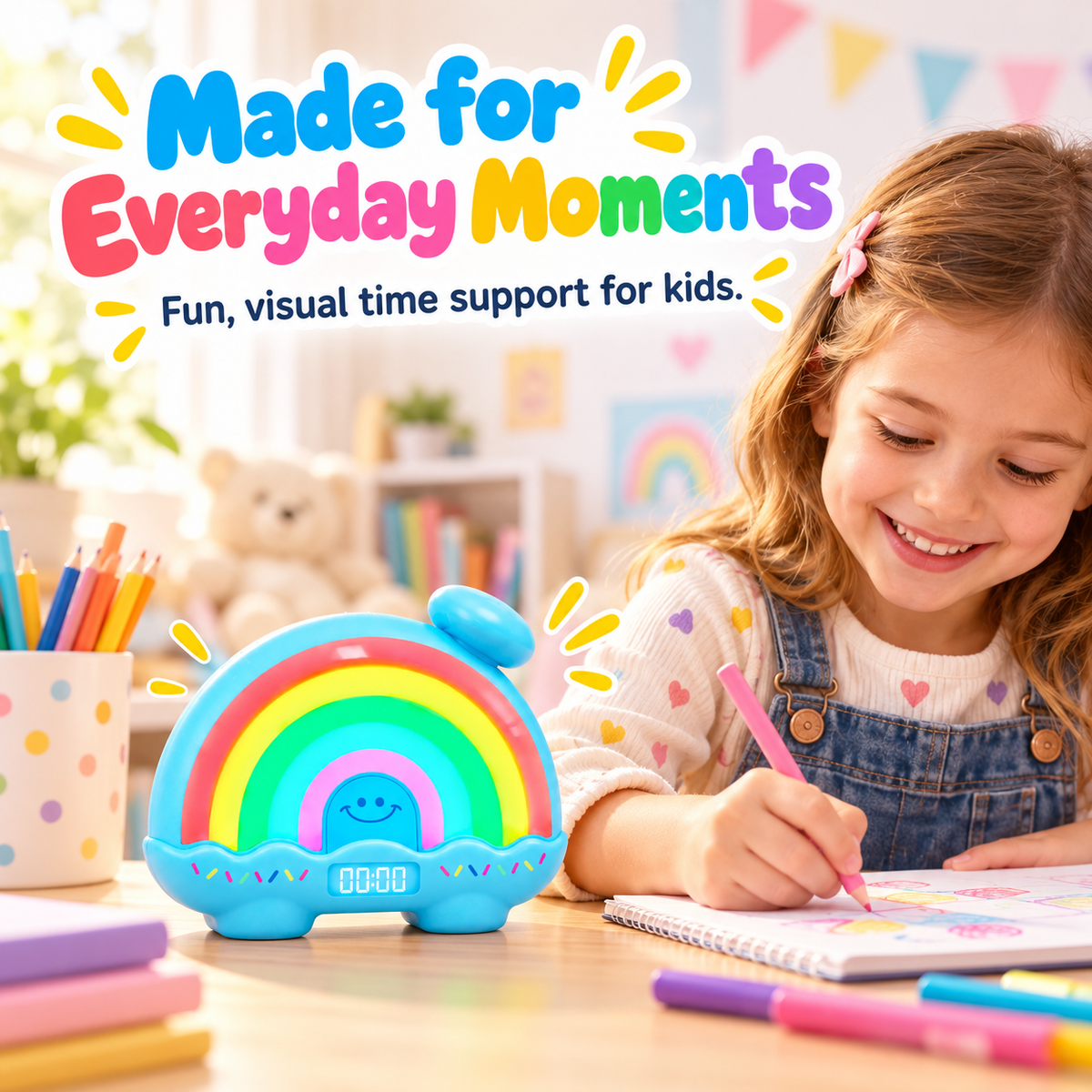 ⏰Educational Math Toy for Kids – BPA-Free Silent Countdown Clock