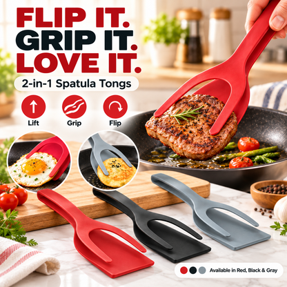 🍳2-in-1 Multifunctional Spatula-Tong - Lightweight and Durable Nylon Kitchen Tool