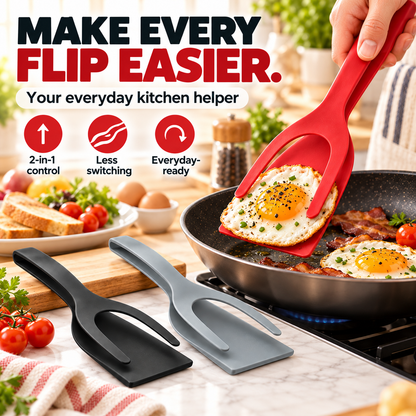 🍳2-in-1 Multifunctional Spatula-Tong - Lightweight and Durable Nylon Kitchen Tool