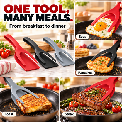 🍳2-in-1 Multifunctional Spatula-Tong - Lightweight and Durable Nylon Kitchen Tool