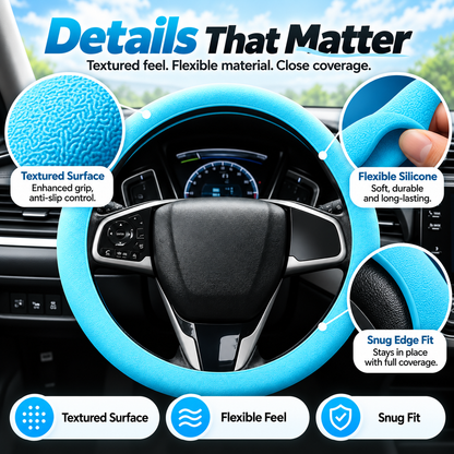 🚗Elastic Silicone Anti-Slip Car Steering Wheel Cover