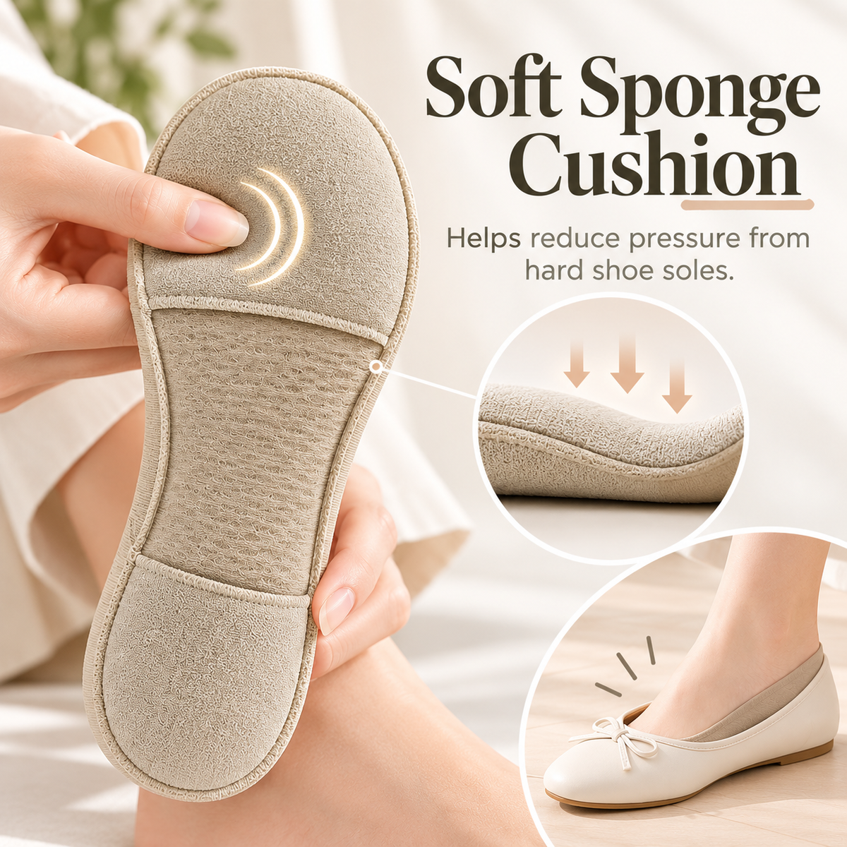 Women's Cushioned No-Show Socks for Flats（5Pcs）