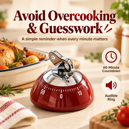 Retro magnetic kitchen timer