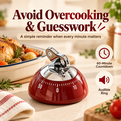 Retro magnetic kitchen timer