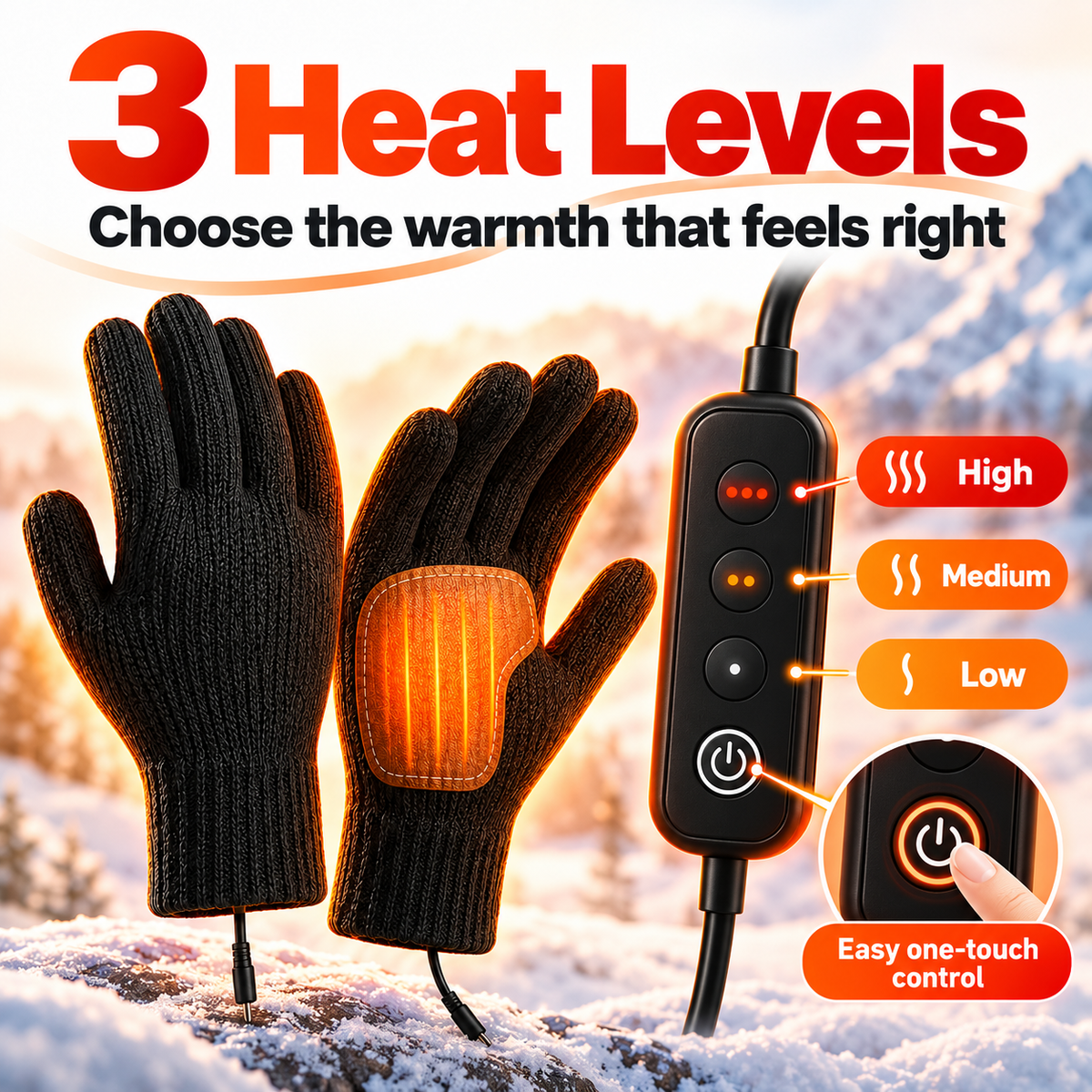 USB Heated Winter Gloves