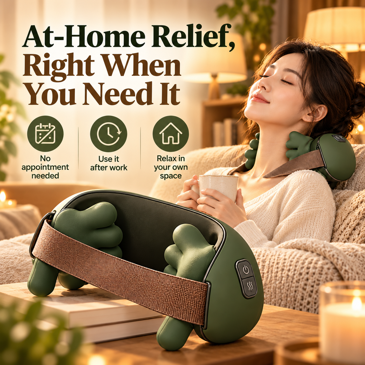 4D Hand-Shaped Neck and Shoulder Massager