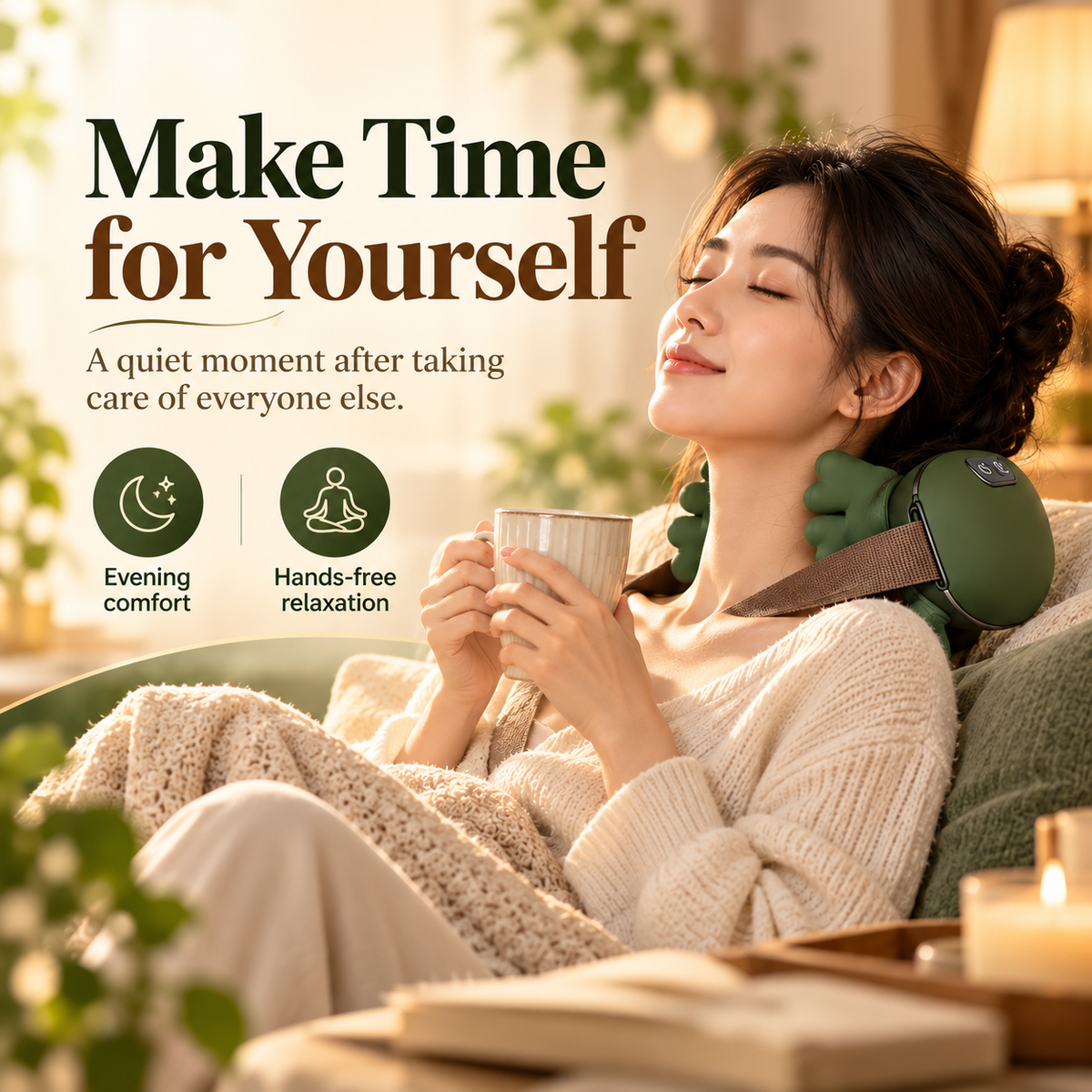 4D Hand-Shaped Neck and Shoulder Massager