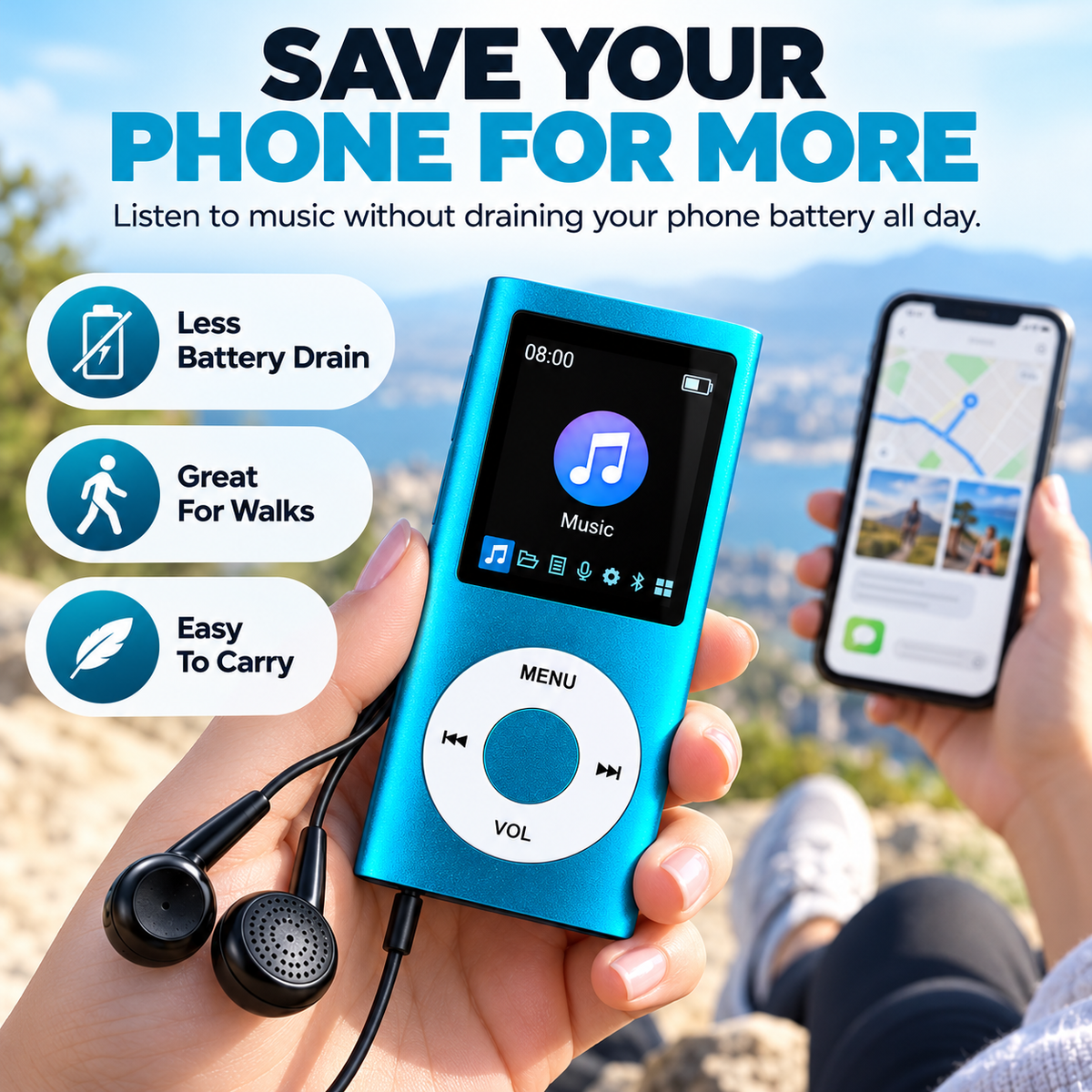 🎵Retro Portable MP3 Music Player