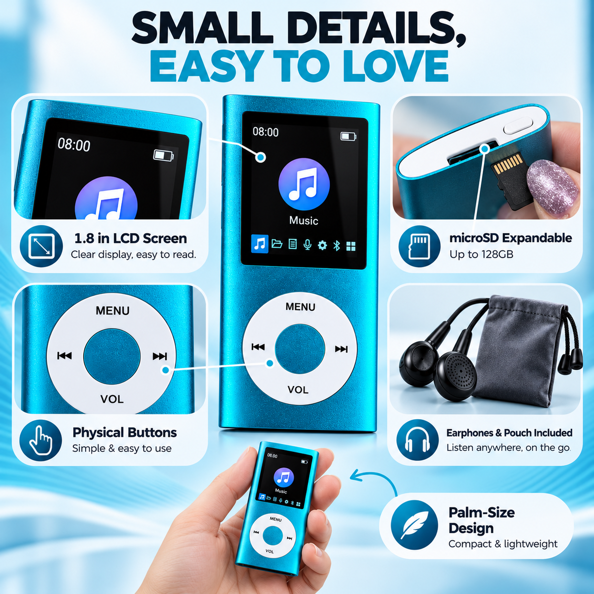 🎵Retro Portable MP3 Music Player
