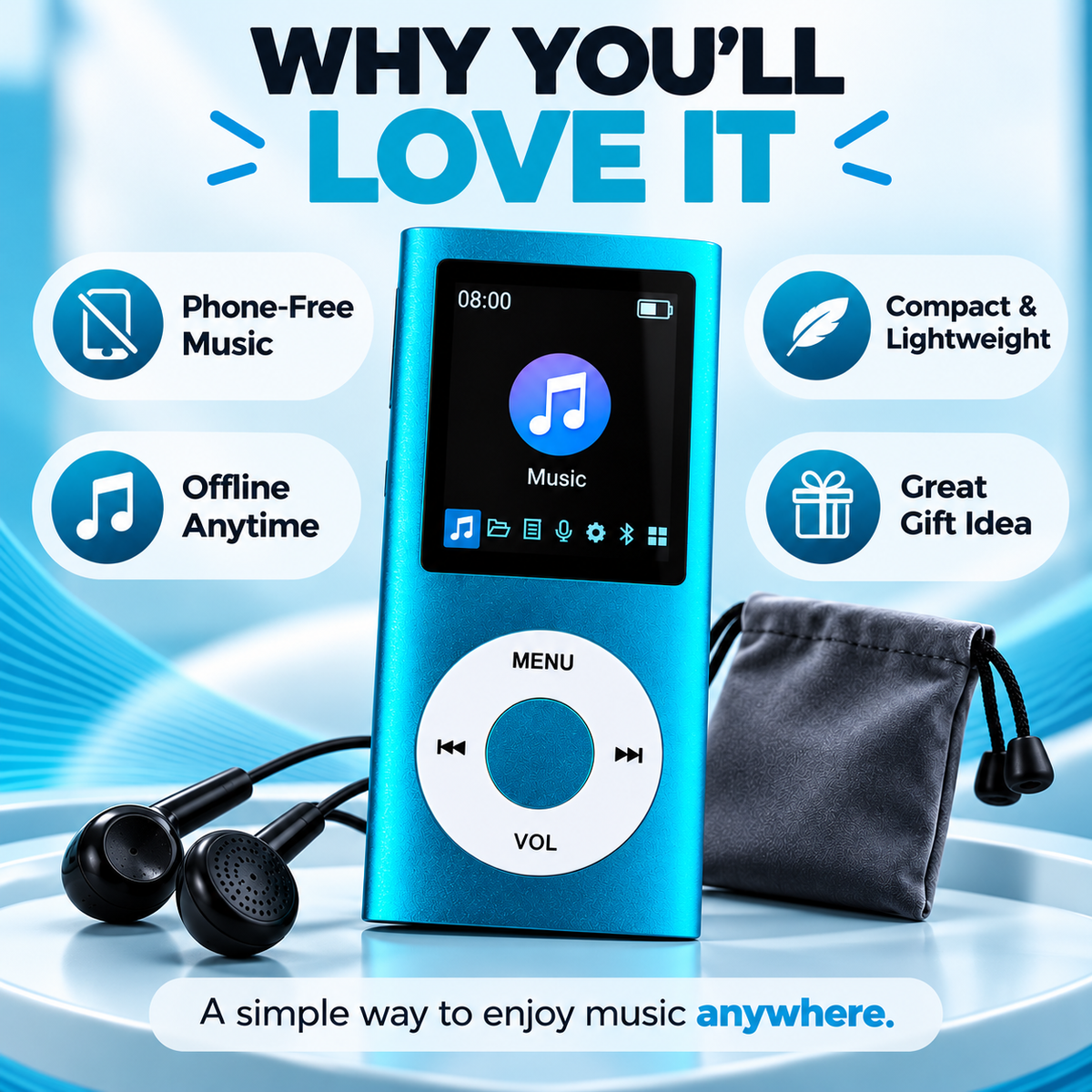 🎵Retro Portable MP3 Music Player