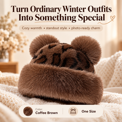 Retro plush winter hat