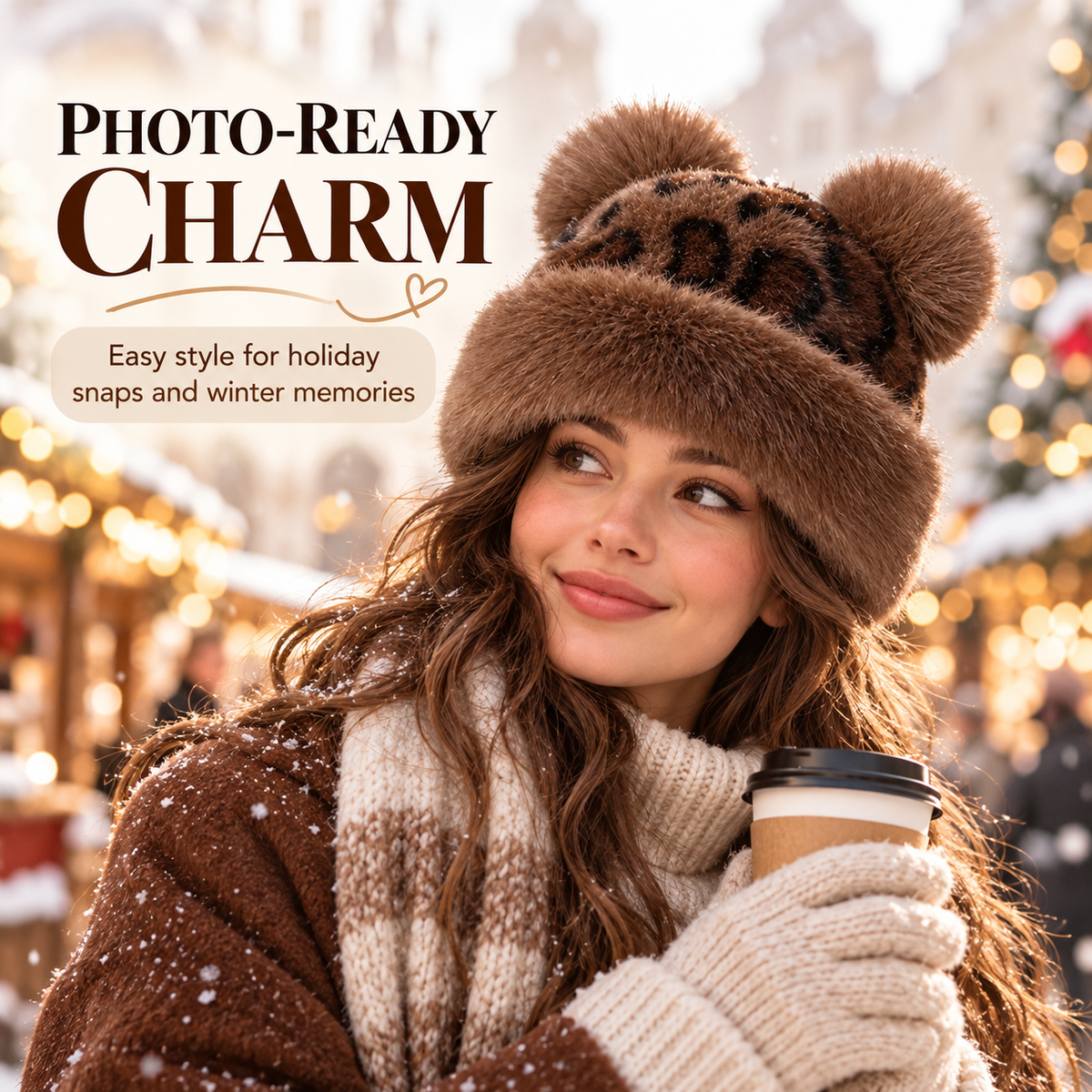 Retro plush winter hat