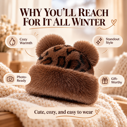 Retro plush winter hat