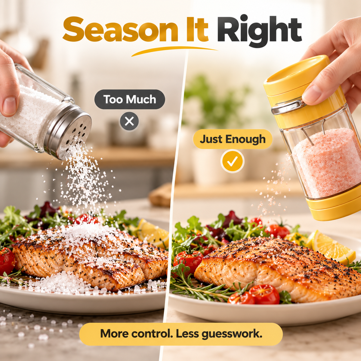 Adjustable Push-Control Seasoning Shaker