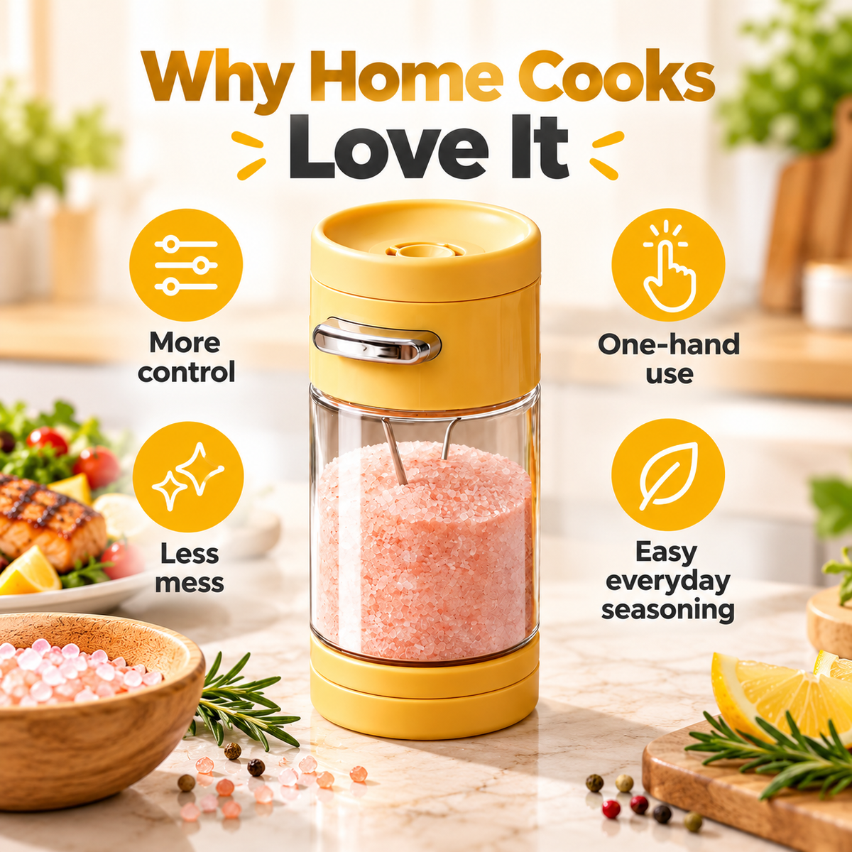 Adjustable Push-Control Seasoning Shaker