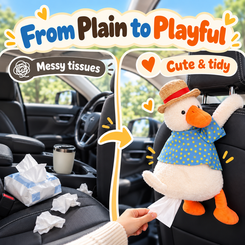 🦆Cute Duck Car Tissue Holder