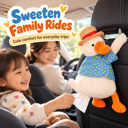 🦆Cute Duck Car Tissue Holder
