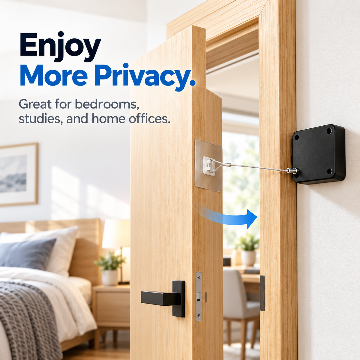 Pull cord automatic door closer
