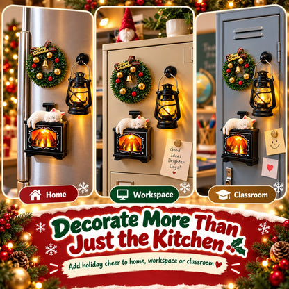 🎅 Christmas Refrigerator Magnets – 3D Resin Holiday Decorations