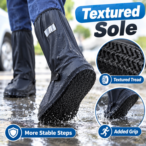 🌧️ Waterproof Rain Boot Covers ☔ | Reusable & Foldable Shoe Protector with 60° Wide Opening 🥾