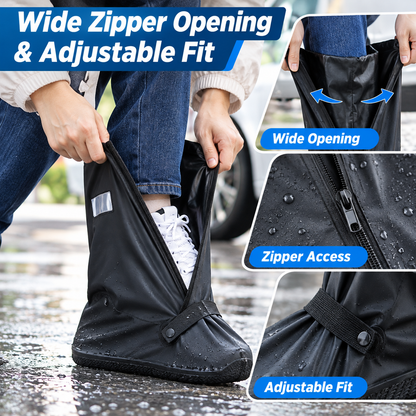 🌧️ Waterproof Rain Boot Covers ☔ | Reusable & Foldable Shoe Protector with 60° Wide Opening 🥾