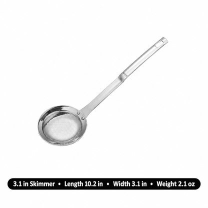 🍲304 Stainless Steel Fine Mesh Skimmer Spoons – Cleaner Broth & Easier Straining ✨