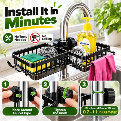 🧽 Over-Faucet Sink Organizer – Save Counter Space & Keep Your Sink Clutter-Free 🏡💚